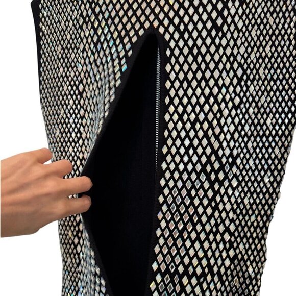 Retrofete Embellished Mock Neck Cut Out Mini Dress Size XXS - Picture 4 of 6